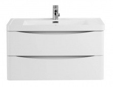 Тумба подвесная с раковиной BelBagno ANCONA-N-1000-2C-SO-BL 100 см, белый