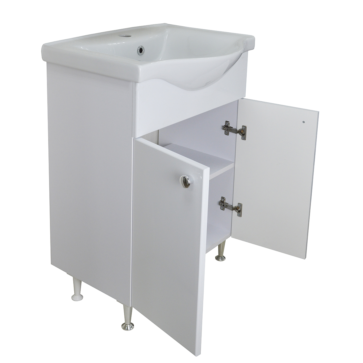 Приобрести loranto тумба напольная с раковиной моника new 50х82 см, белая (cs00071364)