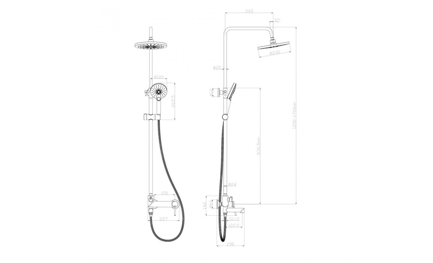 Приобрести lemark душевая система minima, хром lm3862c