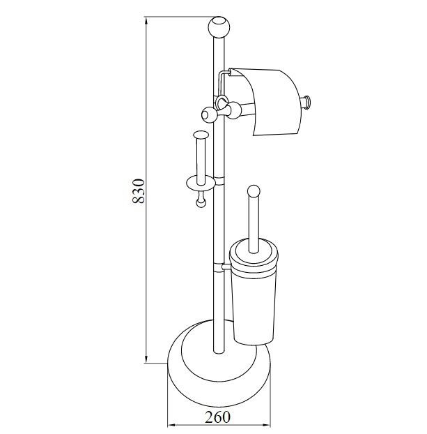 Приобрести boheme стойка для ванной комнаты hermitage, бронза 10338