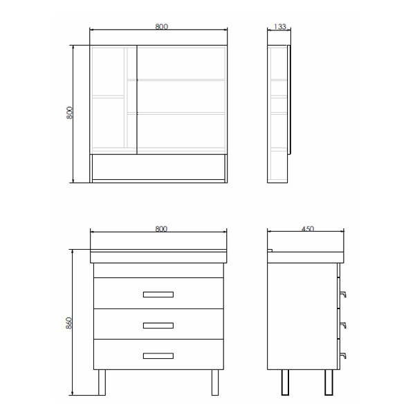 Приобрести сomforty зеркало-шкаф никосия-80 дуб темный