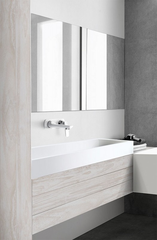 Приобрести kludi balance однорычажный смеситель для раковины, внешняя монтажная часть, излив 185 мм, белый, арт. 522469175