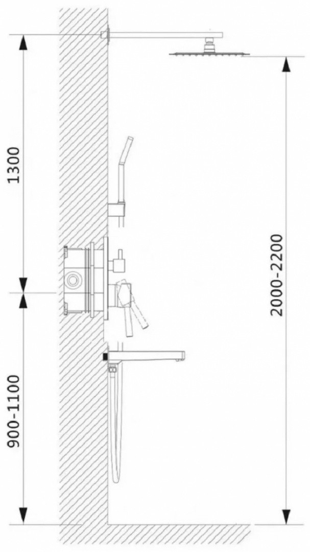 Приобрести haiba душевой комплект 5 в 1, хром hb81088-3