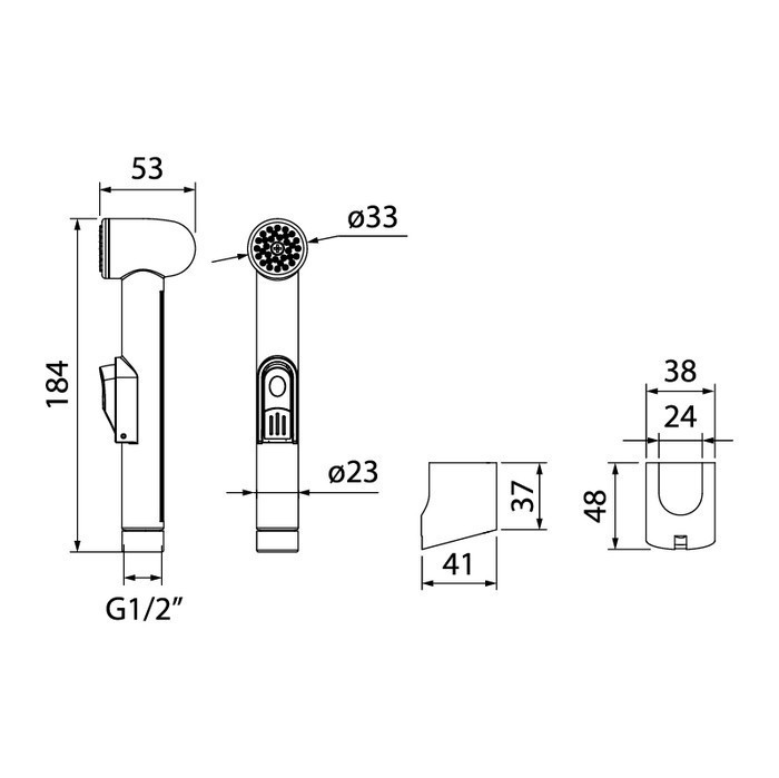 Приобрести iddis гигиенический душ 184мм, хром 010sb0gi20