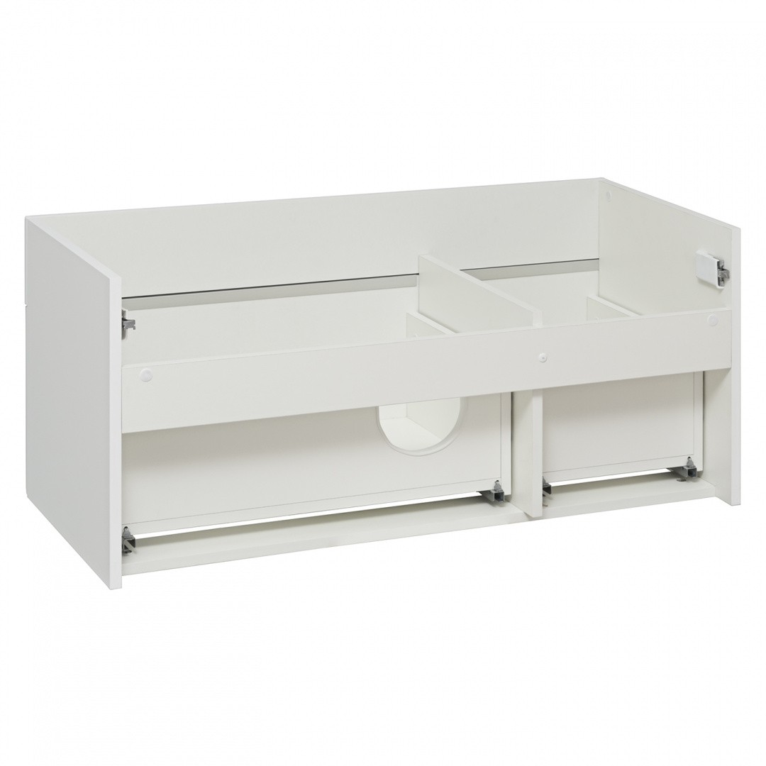 Приобрести aqua de marco тумба подвесная с раковиной axioma 100см, один ящик, белый 2100wgaxi/h; r-um-com100/1