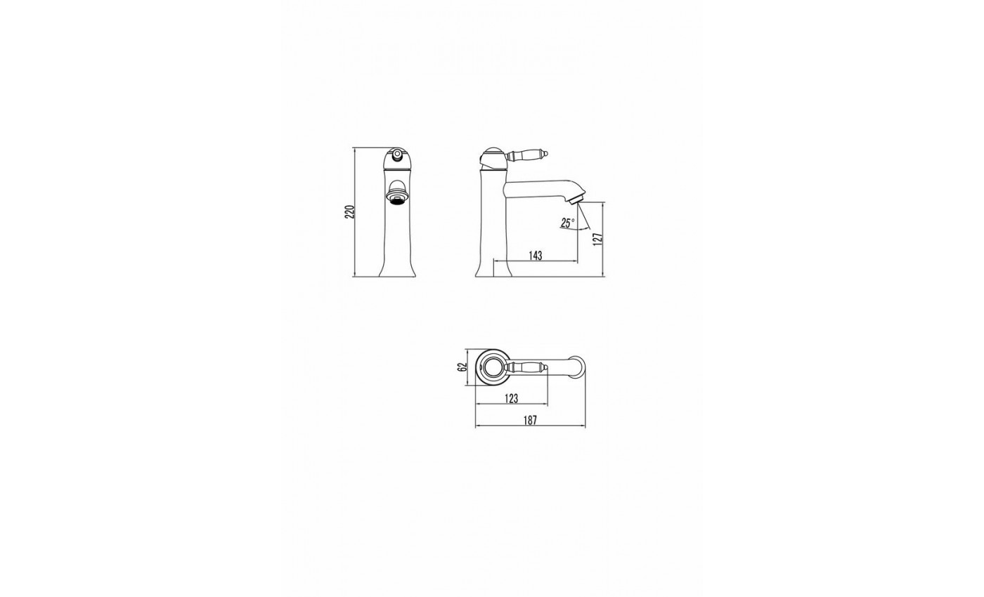 Приобрести lemark смеситель для раковины villa, бронза lm4837b