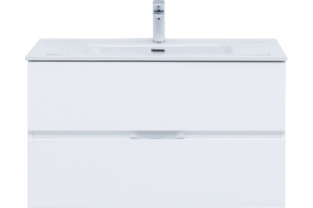 Приобрести aquanet тумба с раковиной алвита new 90 см, 2 ящика, белая матовая