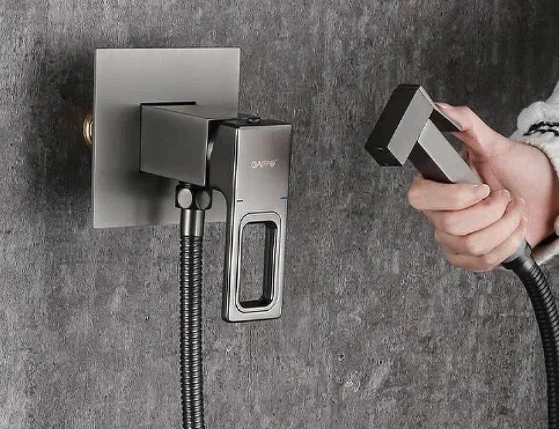 Приобрести gappo смеситель с гигиеническим душем g7217-9, оружейная сталь 41972