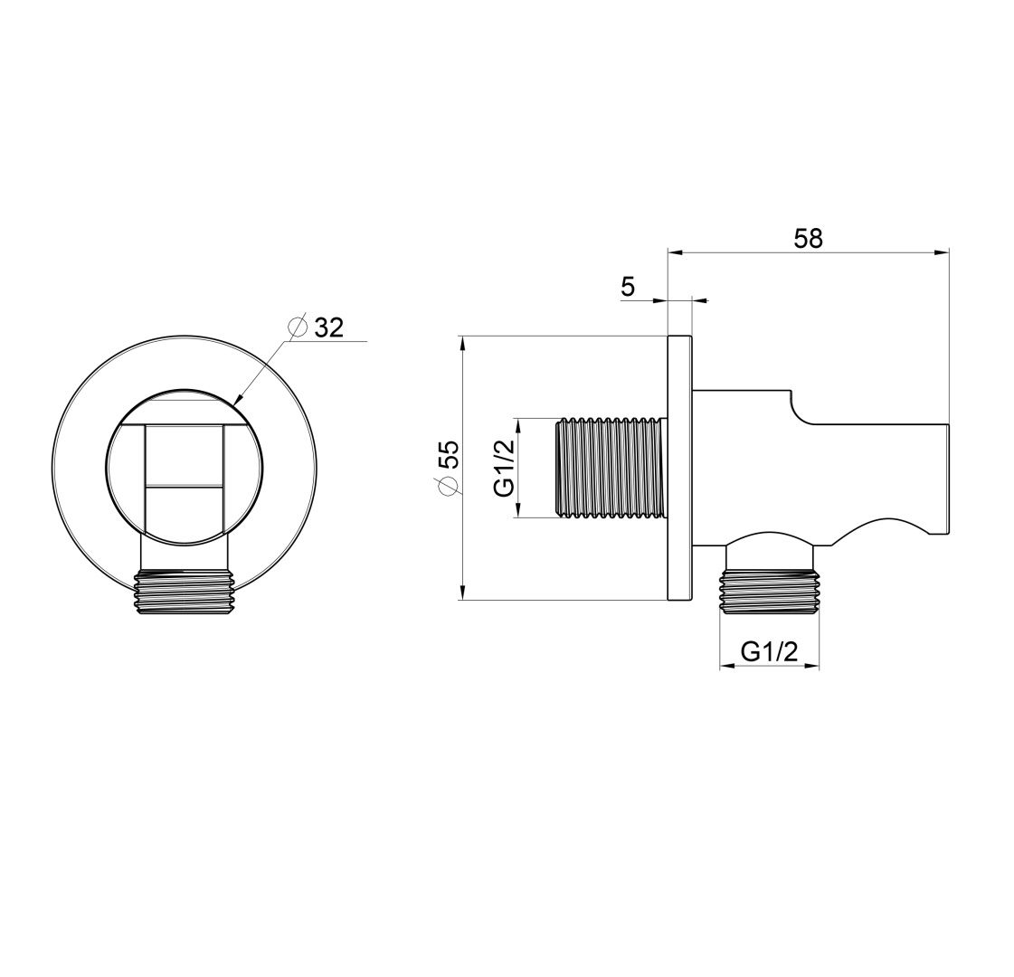 Приобрести шланговое подключение с держателем wonzon & woghand, брашированный никель (ww-hz2319-bn)