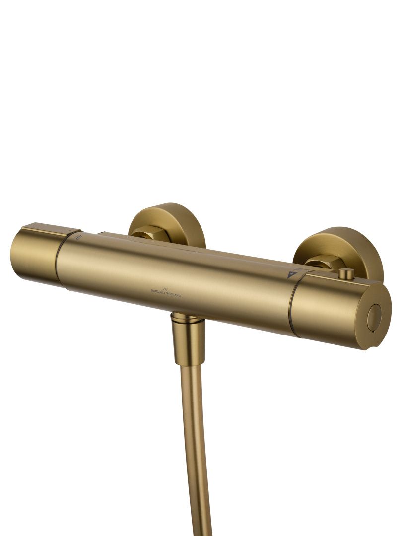 Приобрести смеситель для душа с термостатом wonzon & woghand inn 6, брашированное золото (ww-b2029-a-bg)
