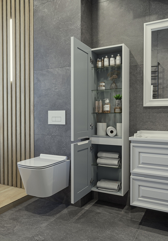 Приобрести caprigo пенал подвесной ponza 40 см, левосторонний, белый 13550l-в231