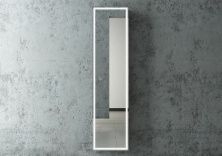 Continent Пенал подвесной с подсветкой Mirror Box black 160 см, сенсорный включатель, черный
