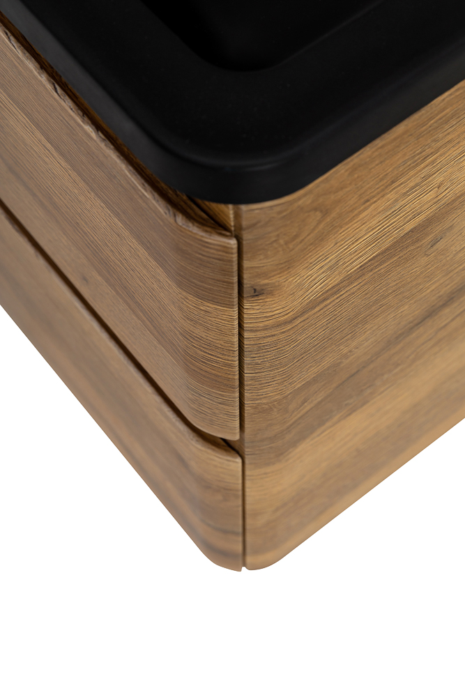 Приобрести belbagno тумба с раковиной albano 100 см, подвесная rovere rustico, чёрная раковина