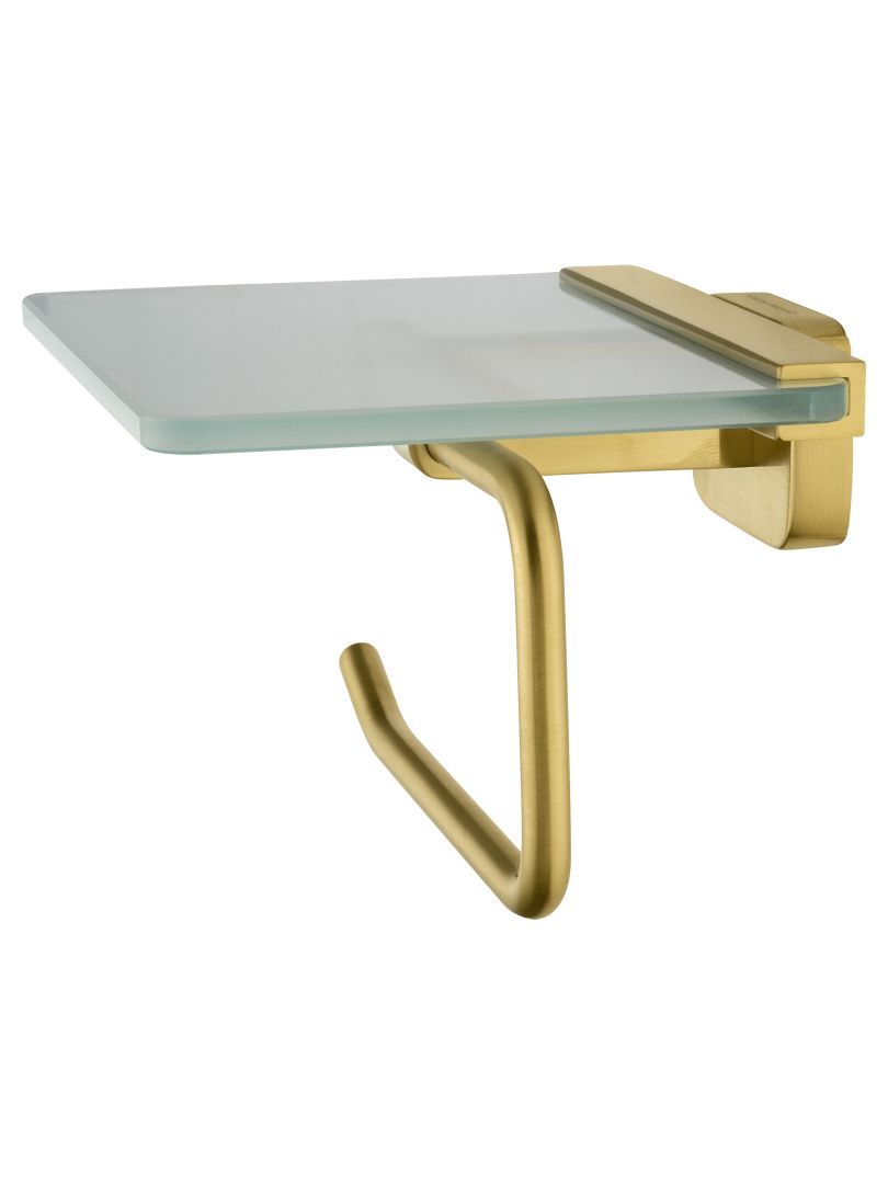 Приобрести держатель для туалетной бумаги с полкой wonzon & woghand graffity, брашированное золото (ww-9326-bg)