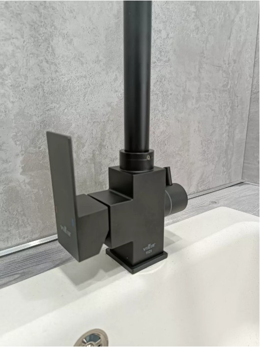 Приобрести смеситель для кухни vieir kitchen 359 мм, с подключением к фильтру, черный v15025(c)