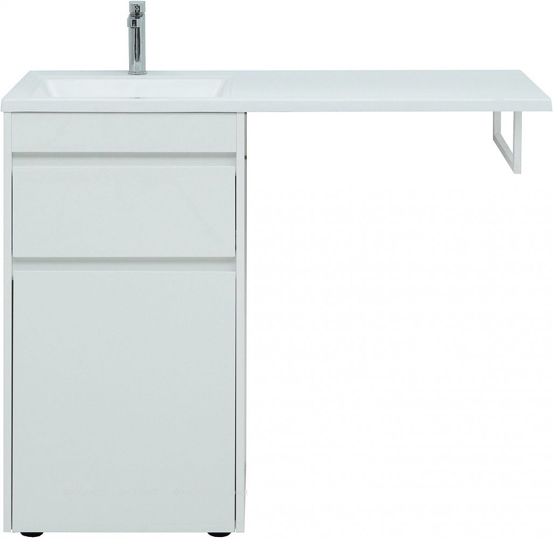 Приобрести aquanet тумба с раковиной токио 48 см, белая (напольная, 1 ящик)