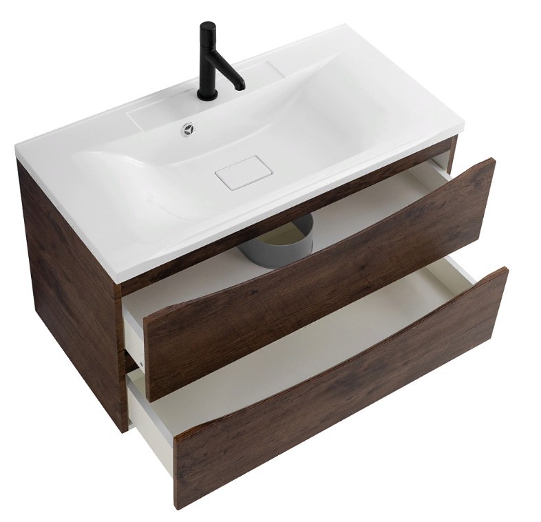 Приобрести тумба подвесная с раковиной belbagno marino-800-2c-so-rw-p 80 см, rovere moro