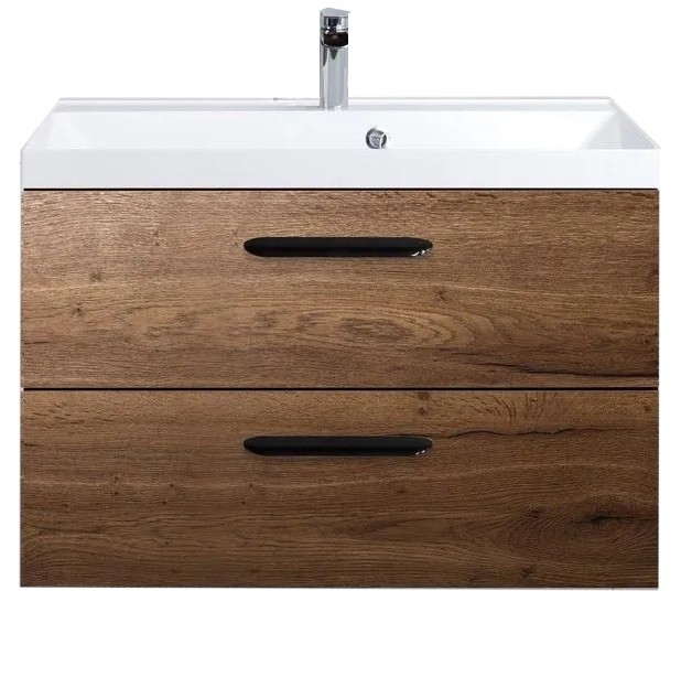 Приобрести тумба подвесная с раковиной belbagno aurora-800-2c-so-rt 80 см, rovere tabacco