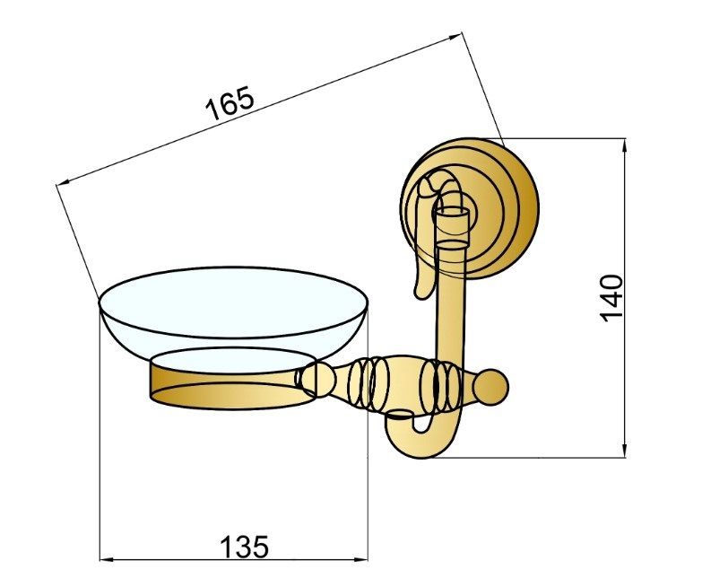 Приобрести boheme мыльница medici, бронза 10603