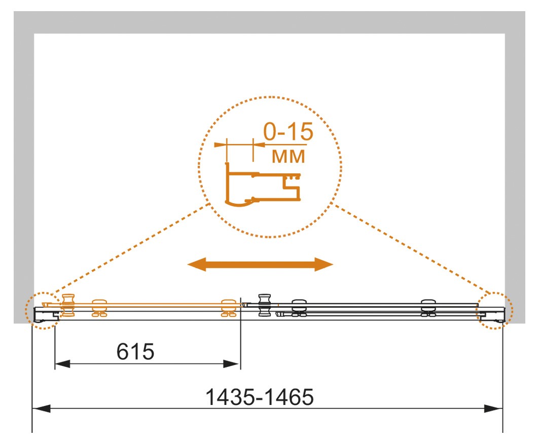 Приобрести cezares дверь душевая pratico 145x185см pratico-bf-1-145-p-cr