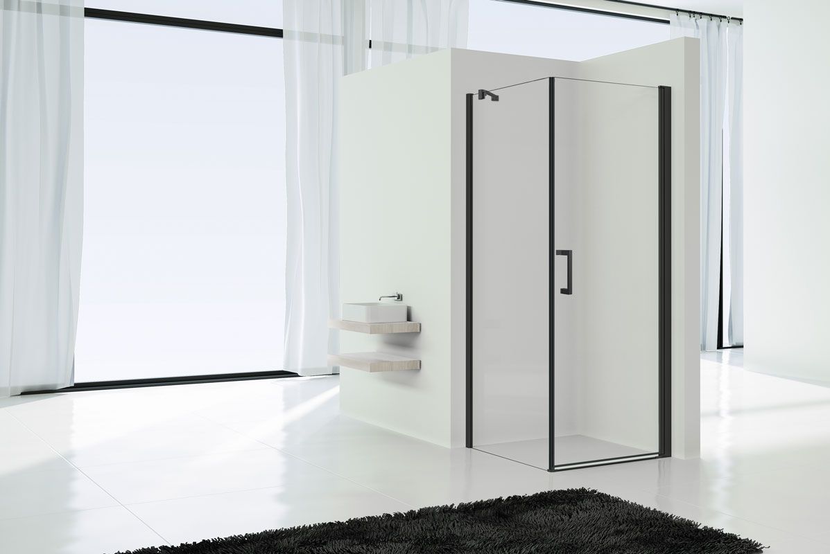 Приобрести vincea душевое ограждение orta 90х90 см, прозрачное, черная vsr-1o9090clb