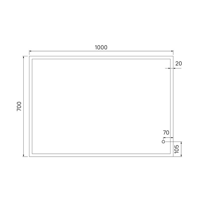 Приобрести iddis зеркало brick 100х70см, с подсветкой, сенсорное управление bri1000i98