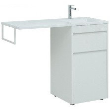 Aquanet Тумба с раковиной Токио 58 см, белая (напольная, 1 ящик)