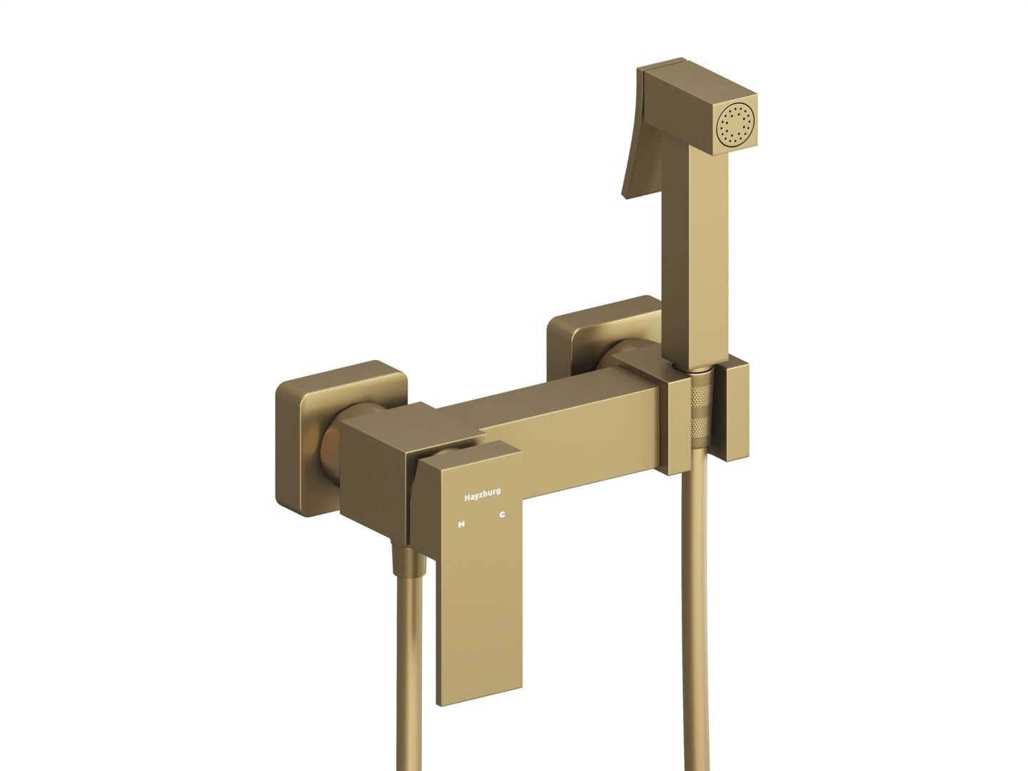 Приобрести hayzburg смеситель с гигиеническим душем, золото матовое hb-1006bg