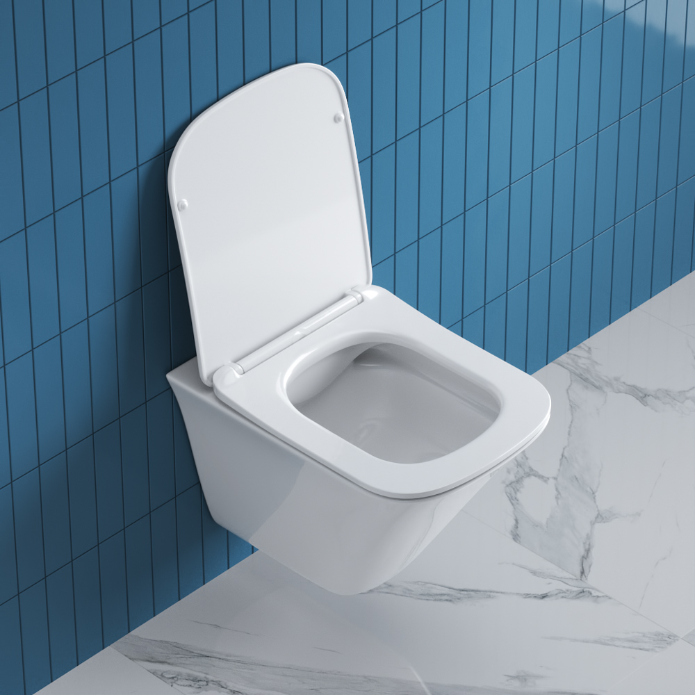 Приобрести belbagno унитаз безободковый подвесной marmi с сиденьем дюропласт, микролифт, белый bb052chr/bb052sc