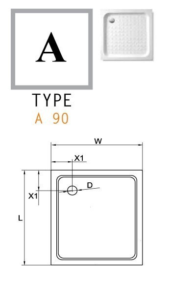 Приобрести cezares поддон акриловый tray 90х90см tray-a-a-90-15-w0