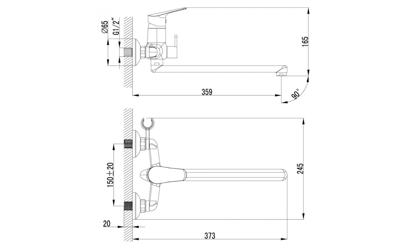 Приобрести lemark смеситель для ванны partner, хром lm6551c