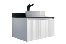 Сomforty Тумба со столешницей и раковиной Марсель-75 белая матовая