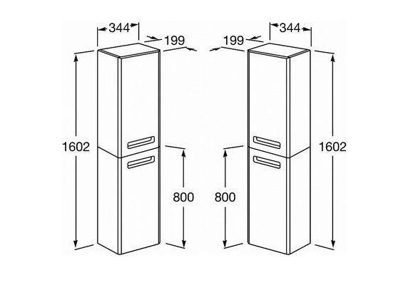 Приобрести пенал подвесной roca the gap 35 см, правый, фиолетовый z.ru93.0.274.6