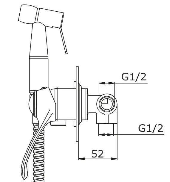 Приобрести смеситель с гигиеническим душем, встраиваемый vieir luce, бронза v413553d
