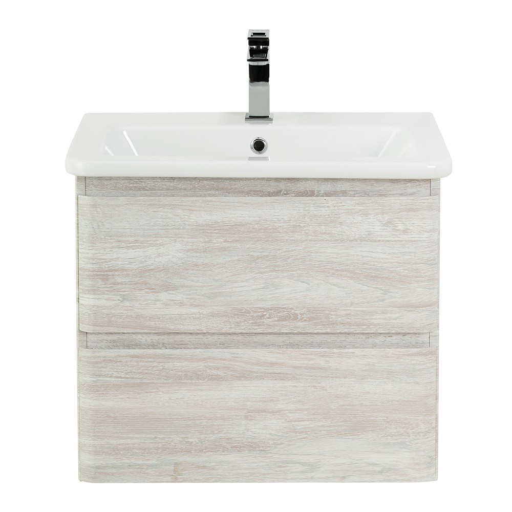 Приобрести belbagno тумба с раковиной albano-cer 50 см, подвесная rovere vintage bianco, белая раковина