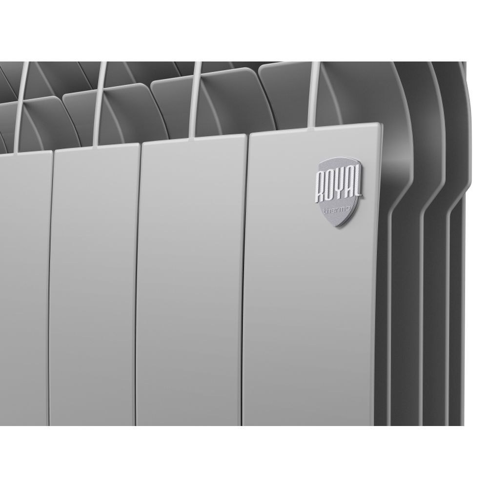 Приобрести royal thermo радиатор биметаллический biliner 500 /silver satin ( серебристый ) vr - 4 секц.