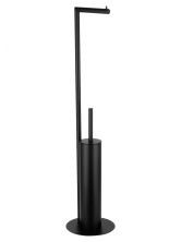 Туалетный ершик в комплекте с держателем туалетной бумаги WONZON & WOGHAND, Черный матовый (WW-V4602-MB)