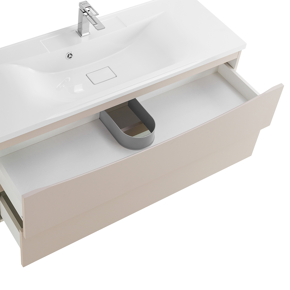 Приобрести belbagno тумба с раковиной marino 120 см, подвесная crema opaco, белая раковина