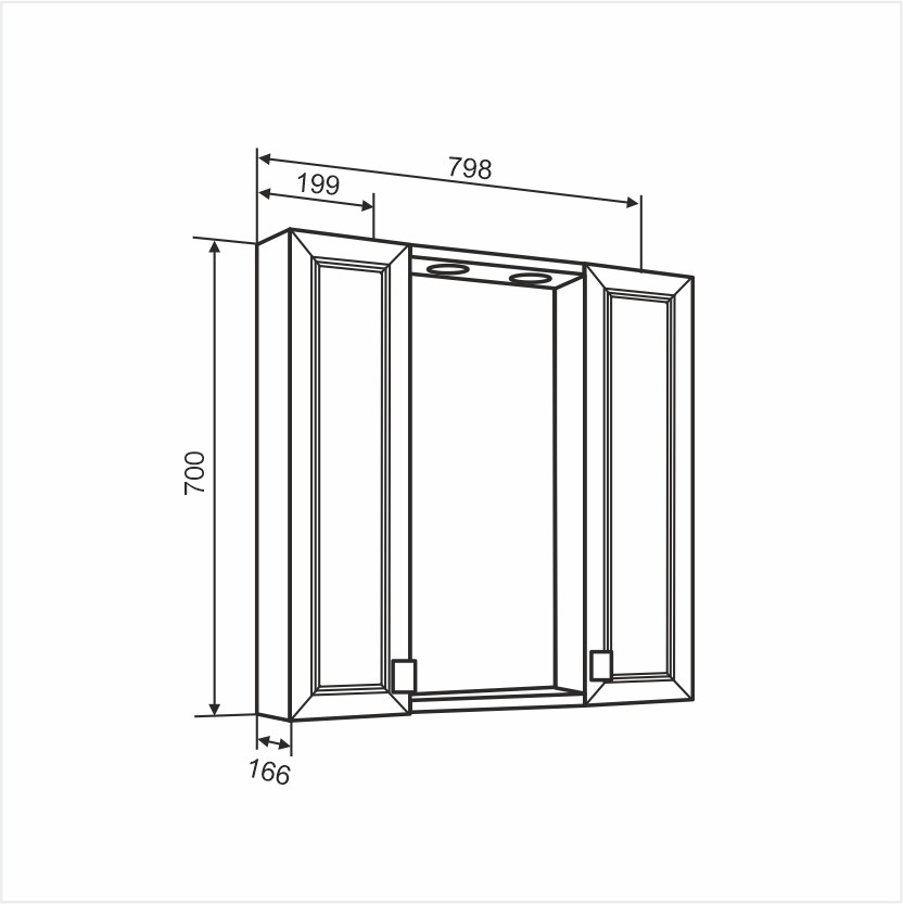 Приобрести зеркальный шкаф ostin 80см.