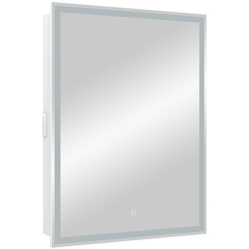 Приобрести continent зеркало шкаф с подсветкой allure 60х80 см, сенсорный включатель, правосторонее,белое