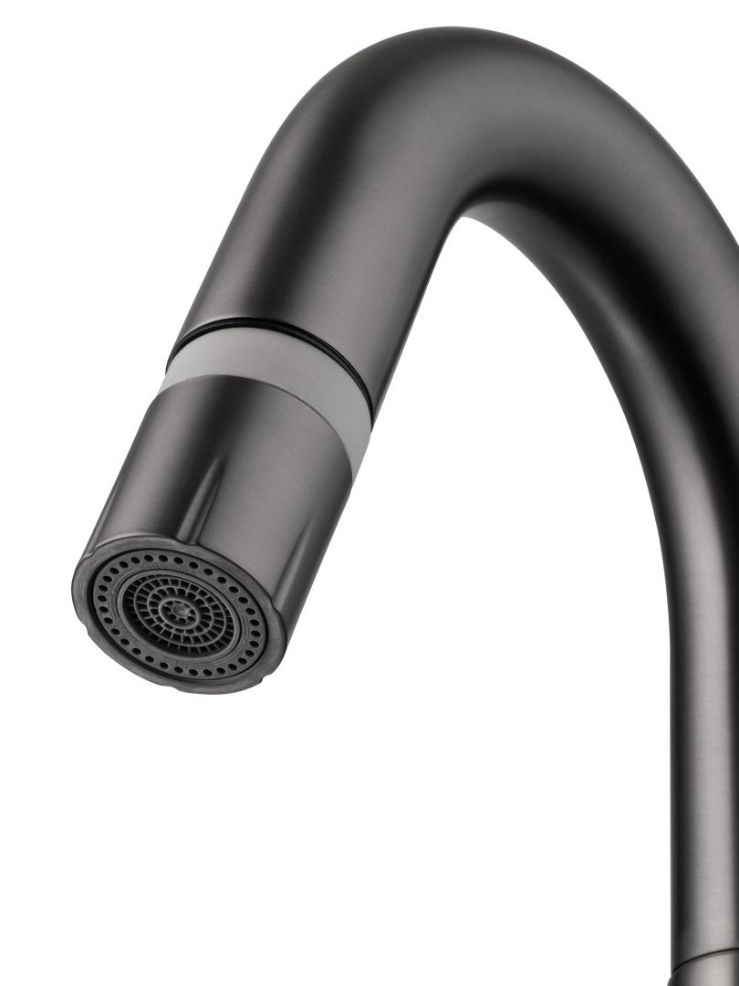 Приобрести смеситель для раковины с выдвижным изливом wonzon & woghand, темный графит (ww-fe01l212-bgg)