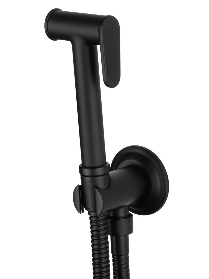 Приобрести смеситель с гигиеническим душем встраиваемый wonzon & woghand steam, черный матовый (ww- 88849008-mb)