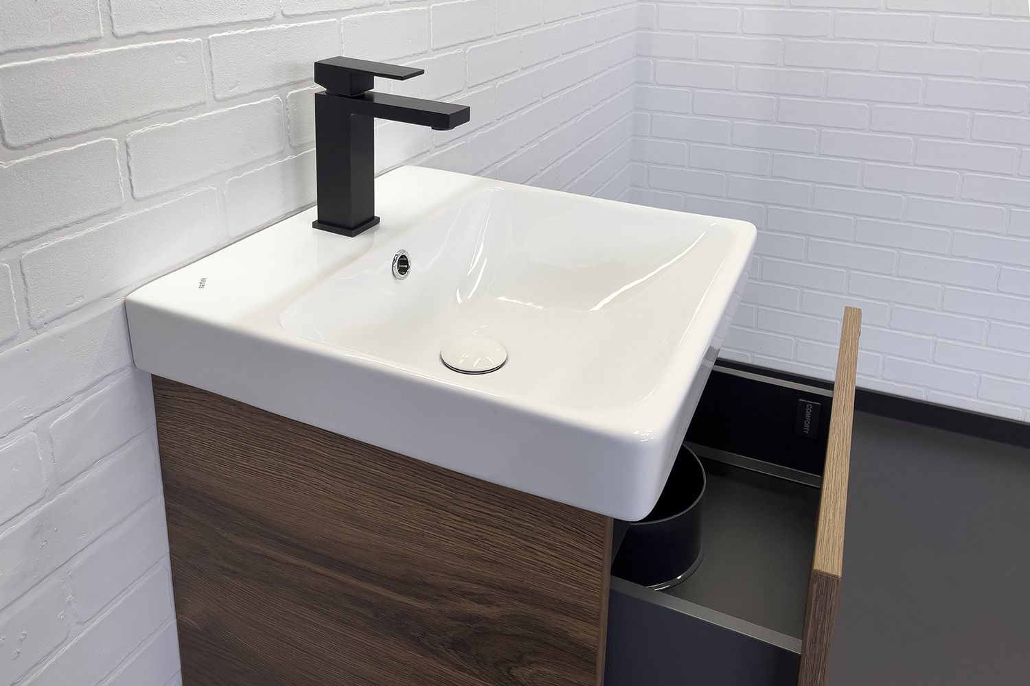 Приобрести сomforty тумба с раковиной дартфорд-45 дуб тёмно-коричневый