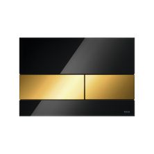 TECE Кнопка смыва Square для инсталляции, черная глянцевая\золото 9240808