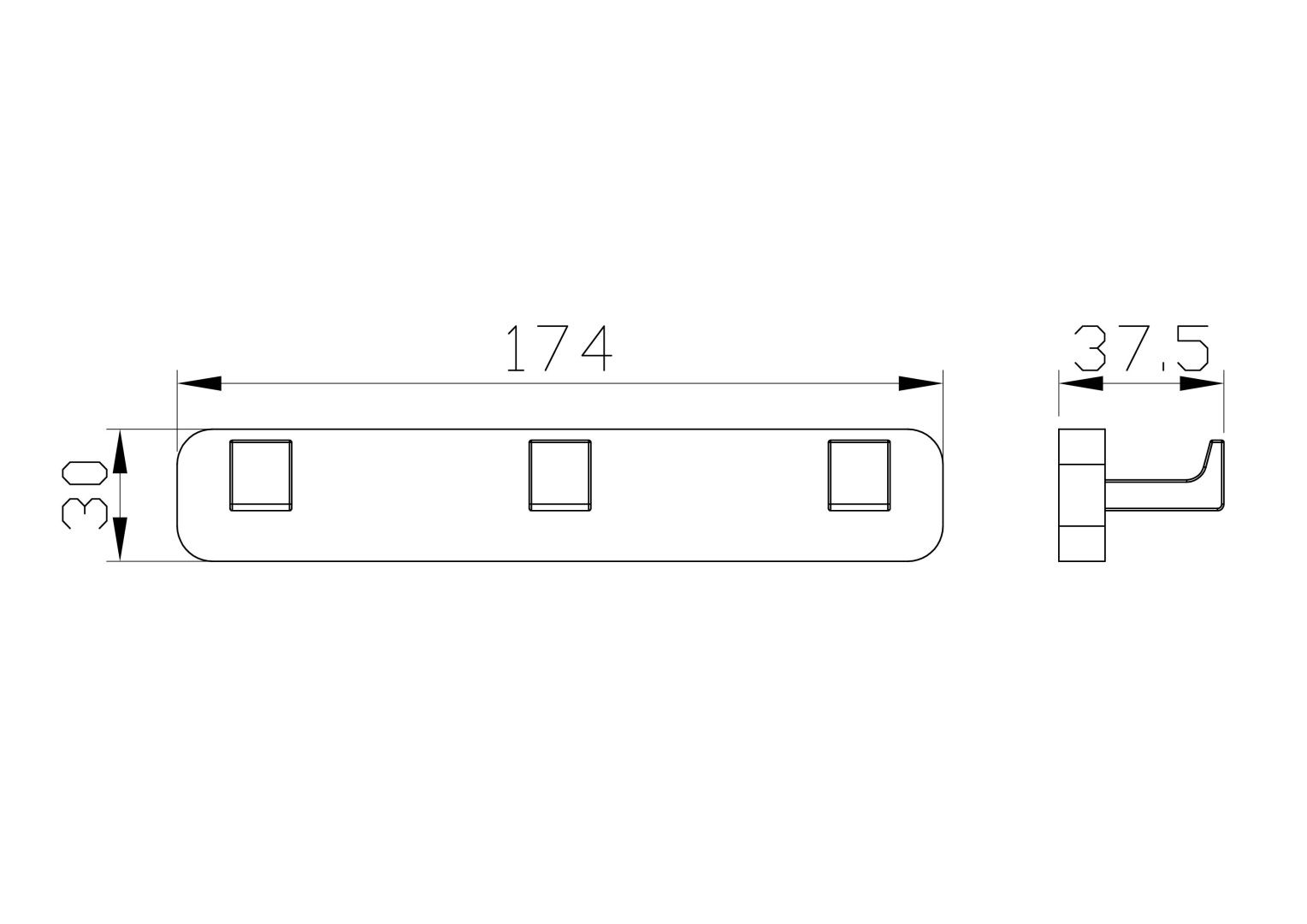 Приобрести вешалка с 3 крючками для ванной wonzon & woghand, хром (ww-9535)