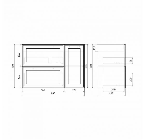 Приобрести mirsant тумба напольная адель 100 см с раковиной next-100, белая ут000062631