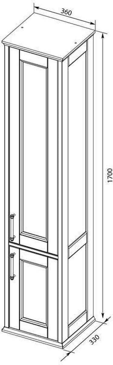 Приобрести aquanet пенал бостон 36 см, l белый матовый