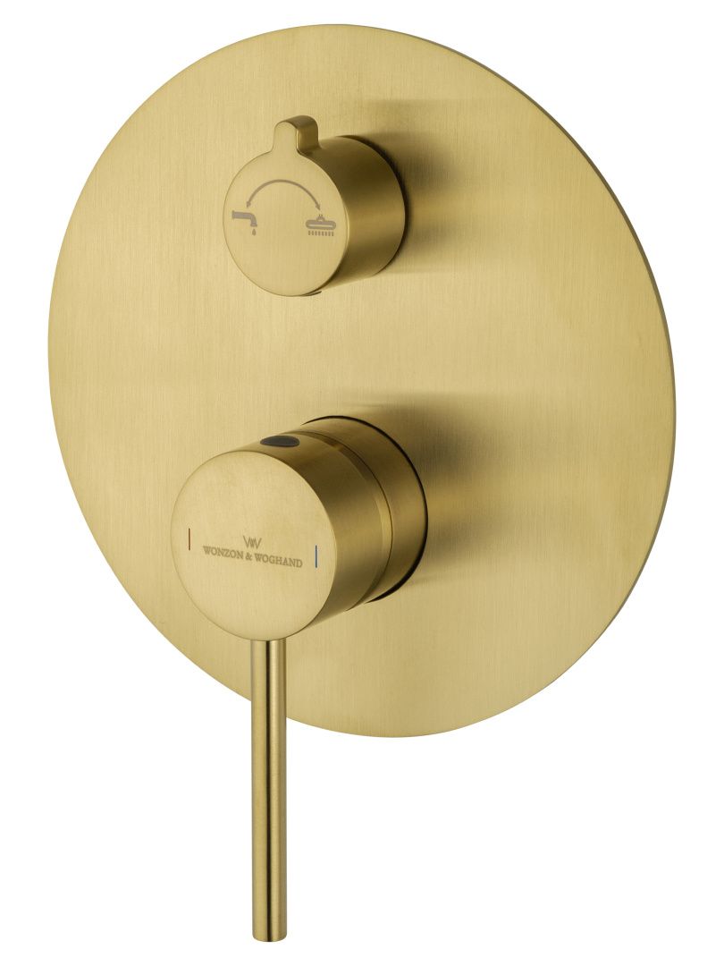 Приобрести душевая система встраиваемая wonzon & woghand stick, брашированное золото (ww-88939017-bg)
