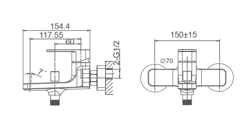 Приобрести смеситель для ванны wonzon & woghand arnie, черный матовый (ww-693101-mb)