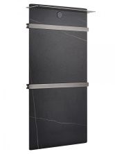 Полотенцесушитель электрический с каменной плитой Черный мрамор WONZON & WOGHAND STUTTGART, Темный графит (WW-A504-GM)